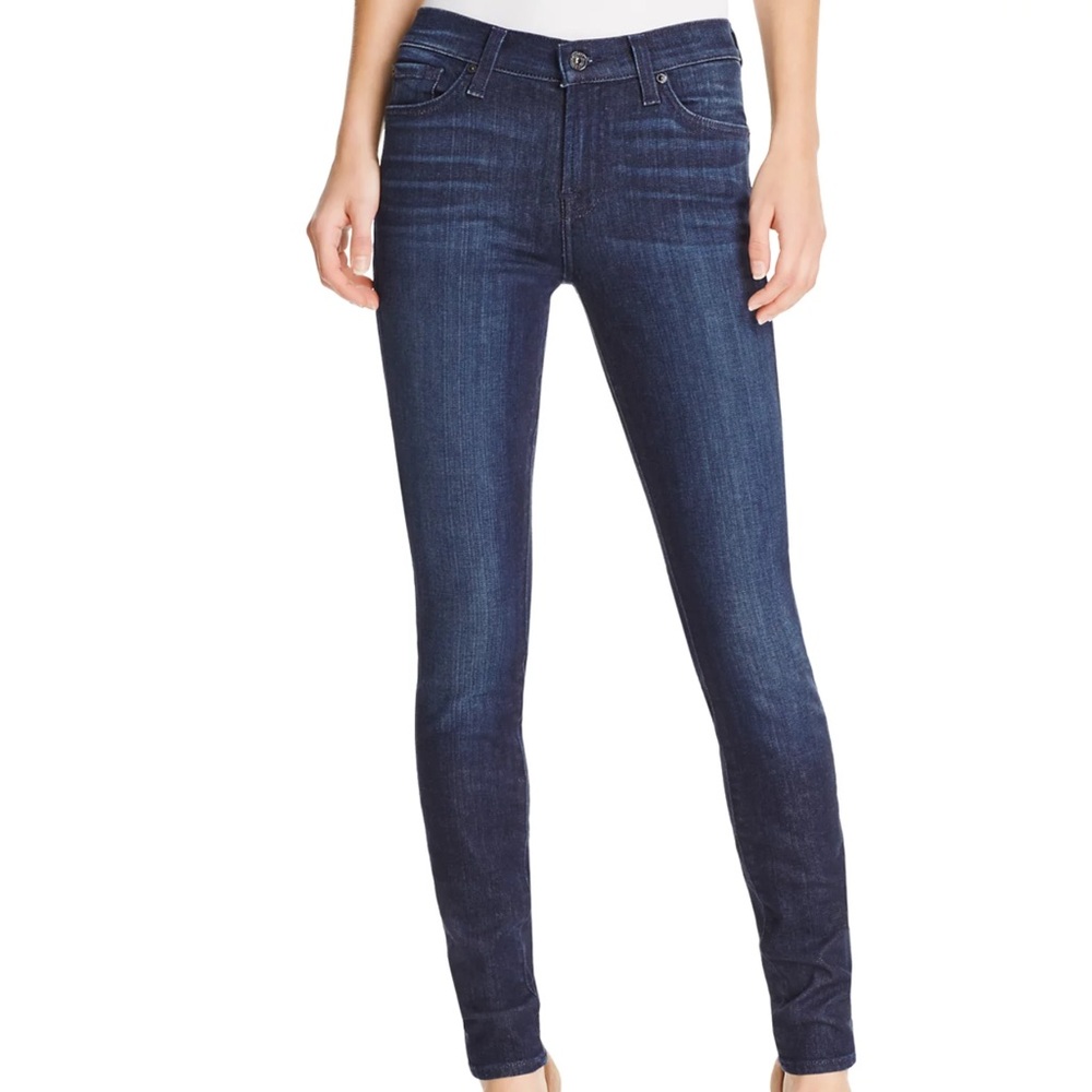 7 for all man kind Women's Dark Blue Skinny Jeans